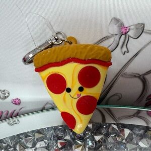 Bath & body works hand sanitizer holder bag charm clip pizza piece pepperoni